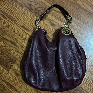 Burgundy Michael Kors shoulder bag